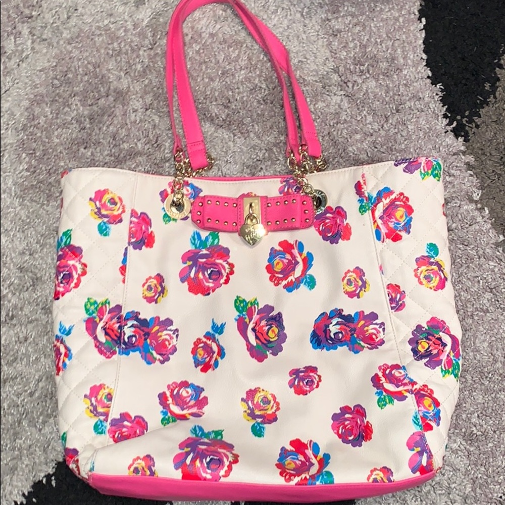Betsy Johnson floral shoulder bag